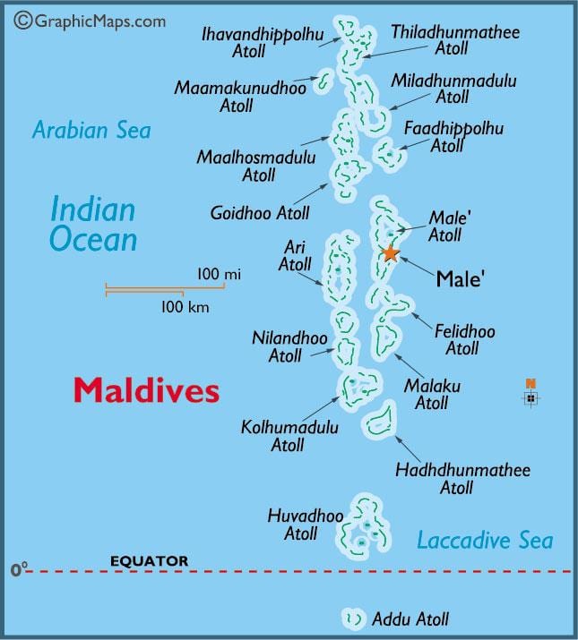 baa atoll მალდივის რუკა