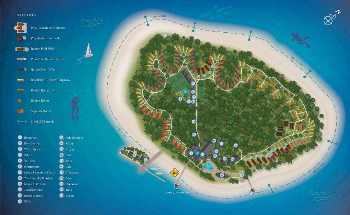 kurumba maldives resort რუკა