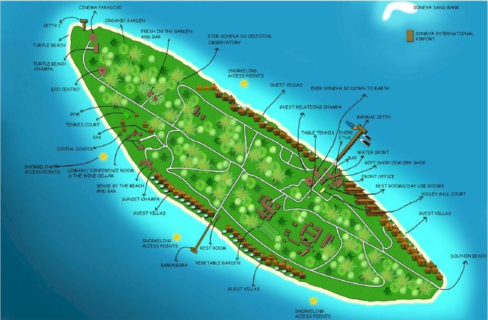 vaadhoo მალდივის კუნძული რუკა