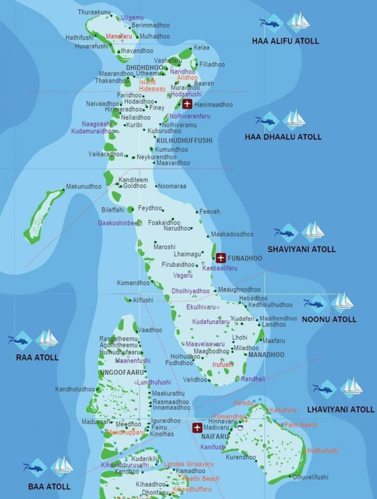 რუკა მალდივის კუნძულები beach
