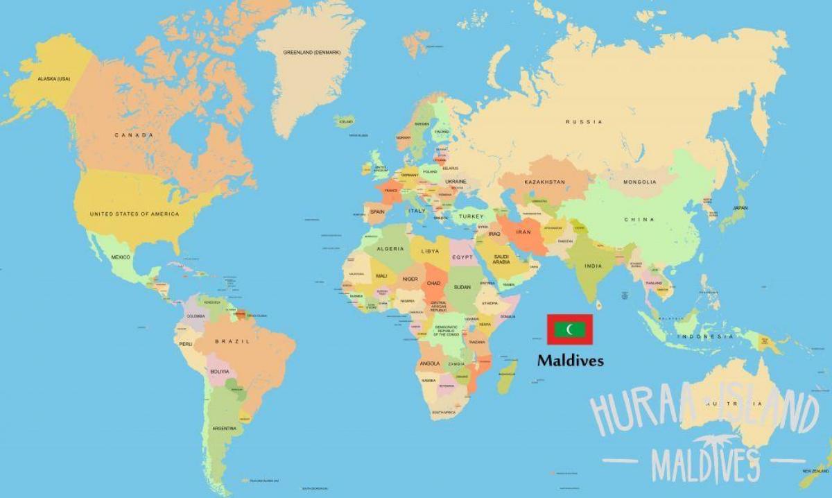 რუკა მალდივის მსოფლიო რუკა