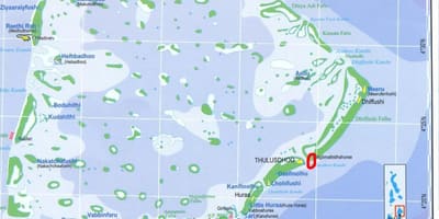 რუკა ჩრდილოეთ მამაკაცი atoll მალდივის
