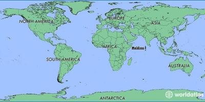 რუკა მალდივის მეზობელ ქვეყნებში